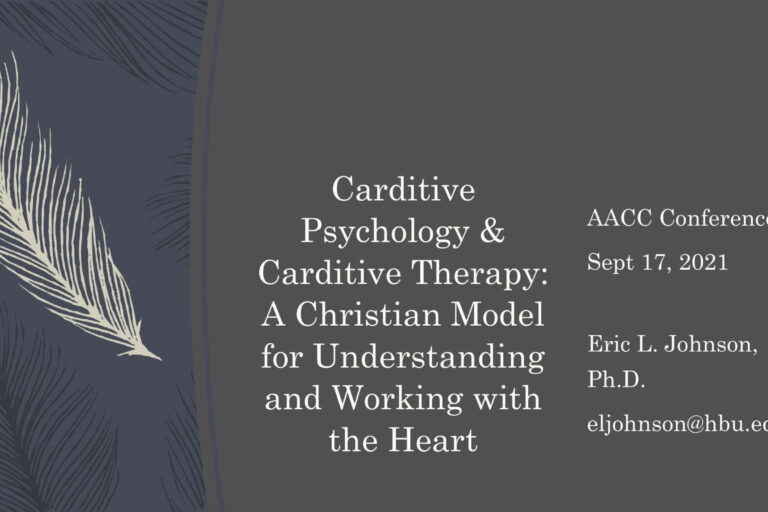 Carditive Therapy: Working with the Heart in Christian Counseling Psychotherapy